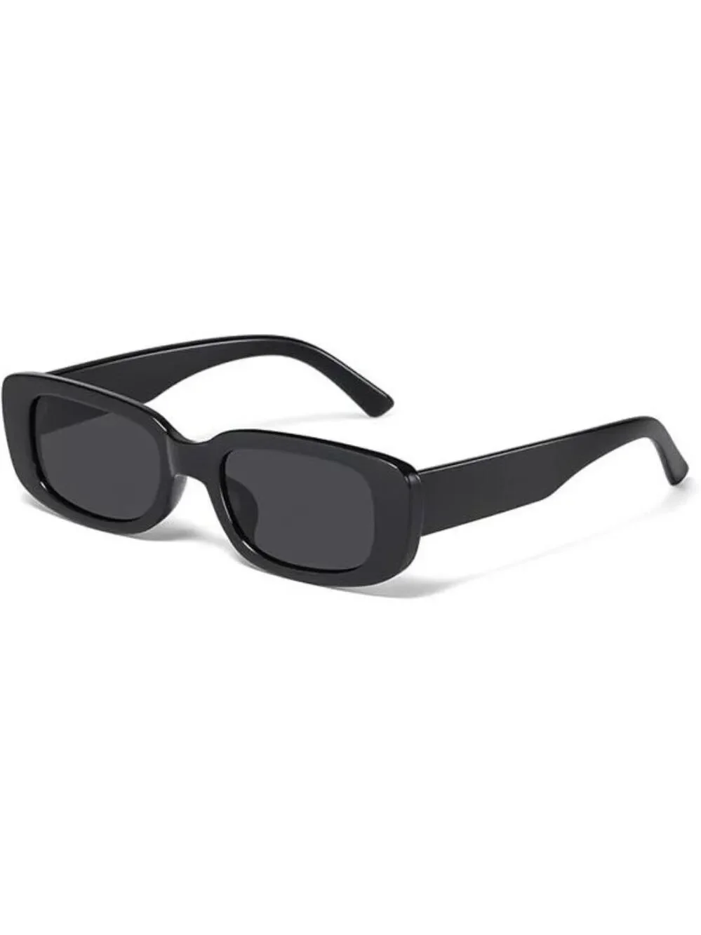 Y2K Rectangle Sunglasses Women Men Retro 90s Square Frame UV400 Trendy Shades